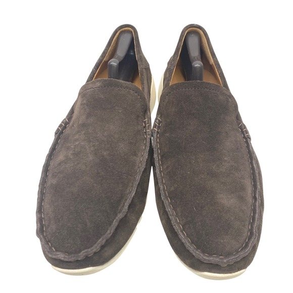 Olukai Ka\'a Loafer Brown Suede Leather Hot Grip‎ Rubber Sole Mens US 11 EUR 44 main image 4